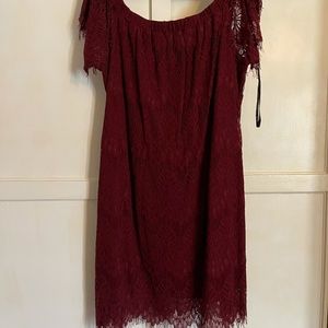 City Chic Sz S(16) in Burgundy